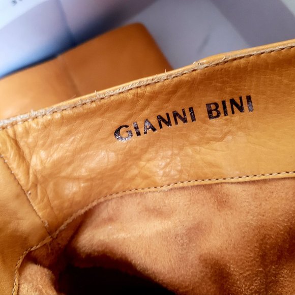 GIANNI BINI Tan Leather Ankle Boots - Picture 3 of 9